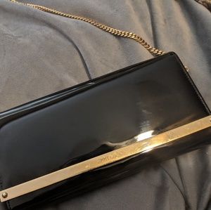 Jimmy choo clutch with gold chain